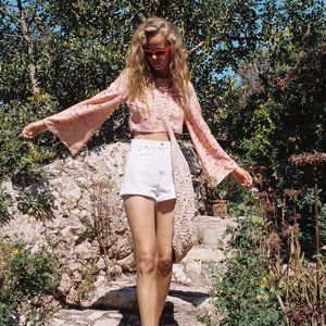 Nwt Zara Mom Fit Roller Shorts 36 Us 4 